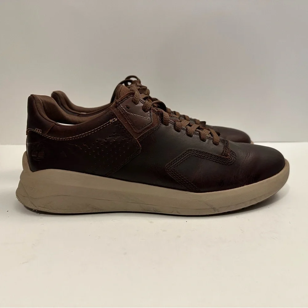 Timberland Men's Bradstreet Ultra Oxford Brown Leather Shoes A2D52 Size 9.5